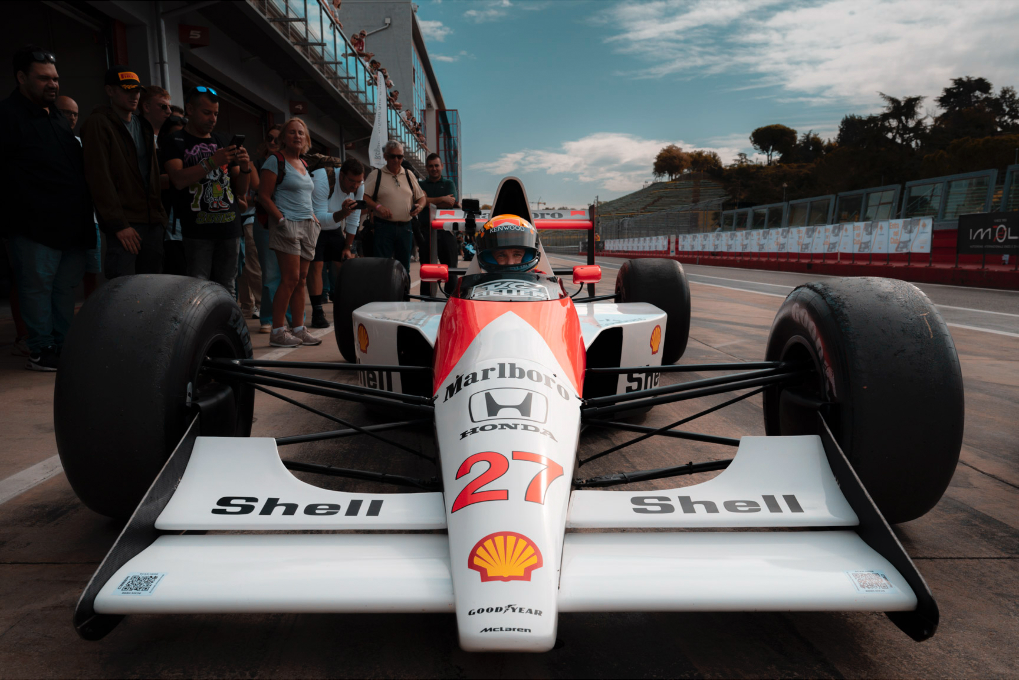 Historic racing car at Minardi Day 2025 in Imola, editorial motorsport photograph by Simone Slawitz