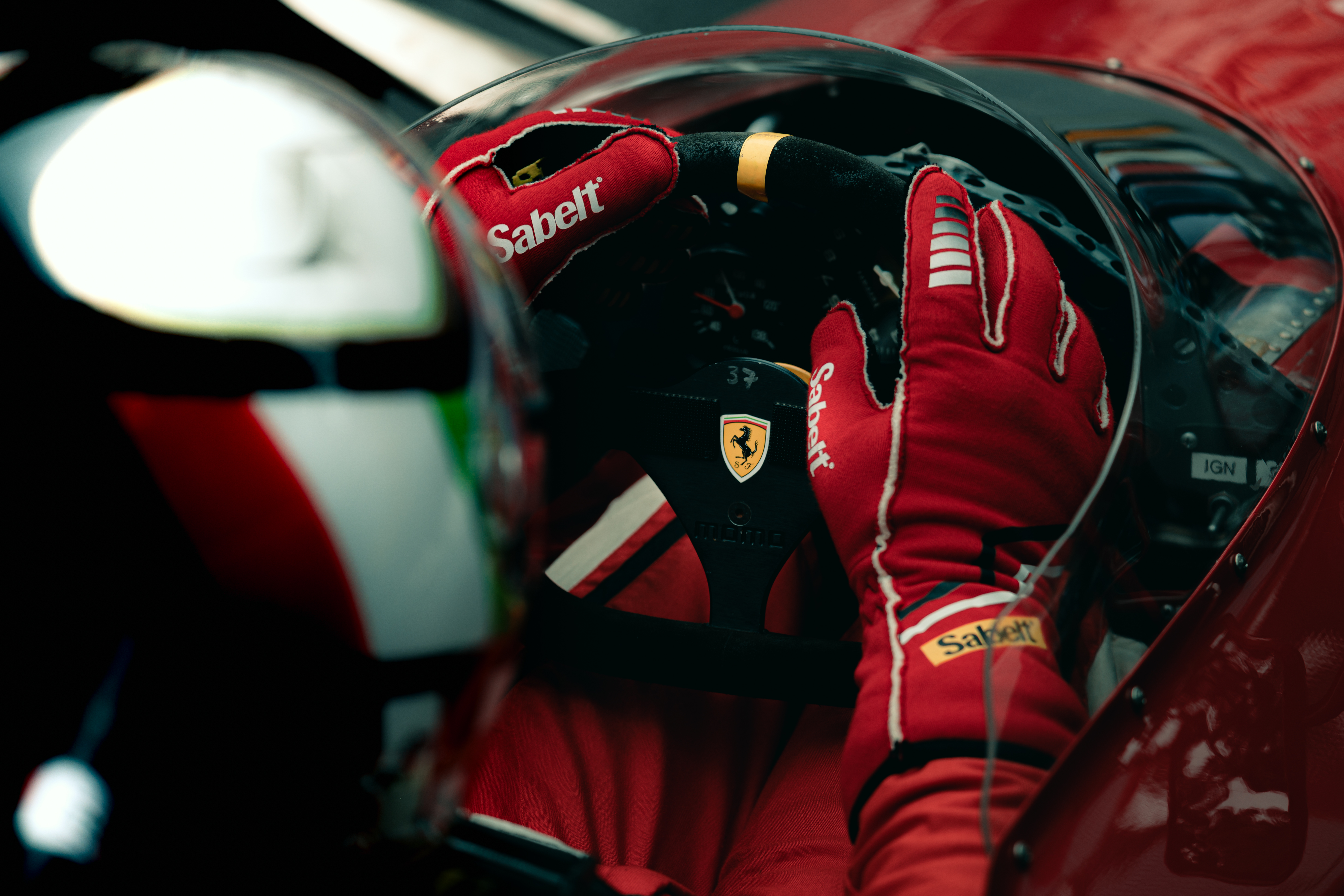 Historic racing car ready on the grid at Monaco Historique, photograph by Simone Slawitz