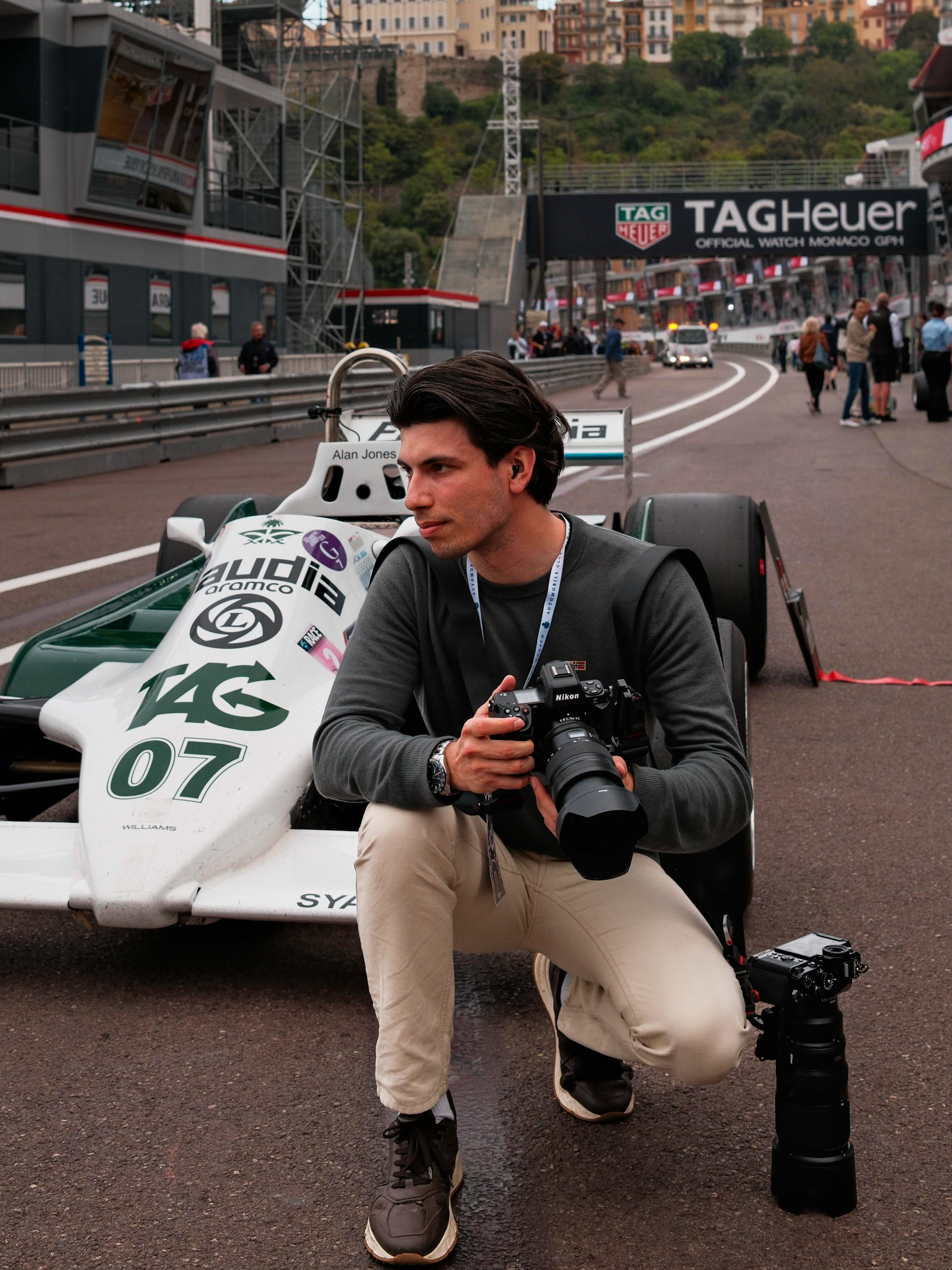 Self-portrait of Simone Slawitz, Italian editorial motorsport and heritage photographer